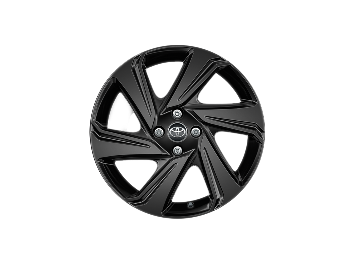 Černý kryt kola automobilu